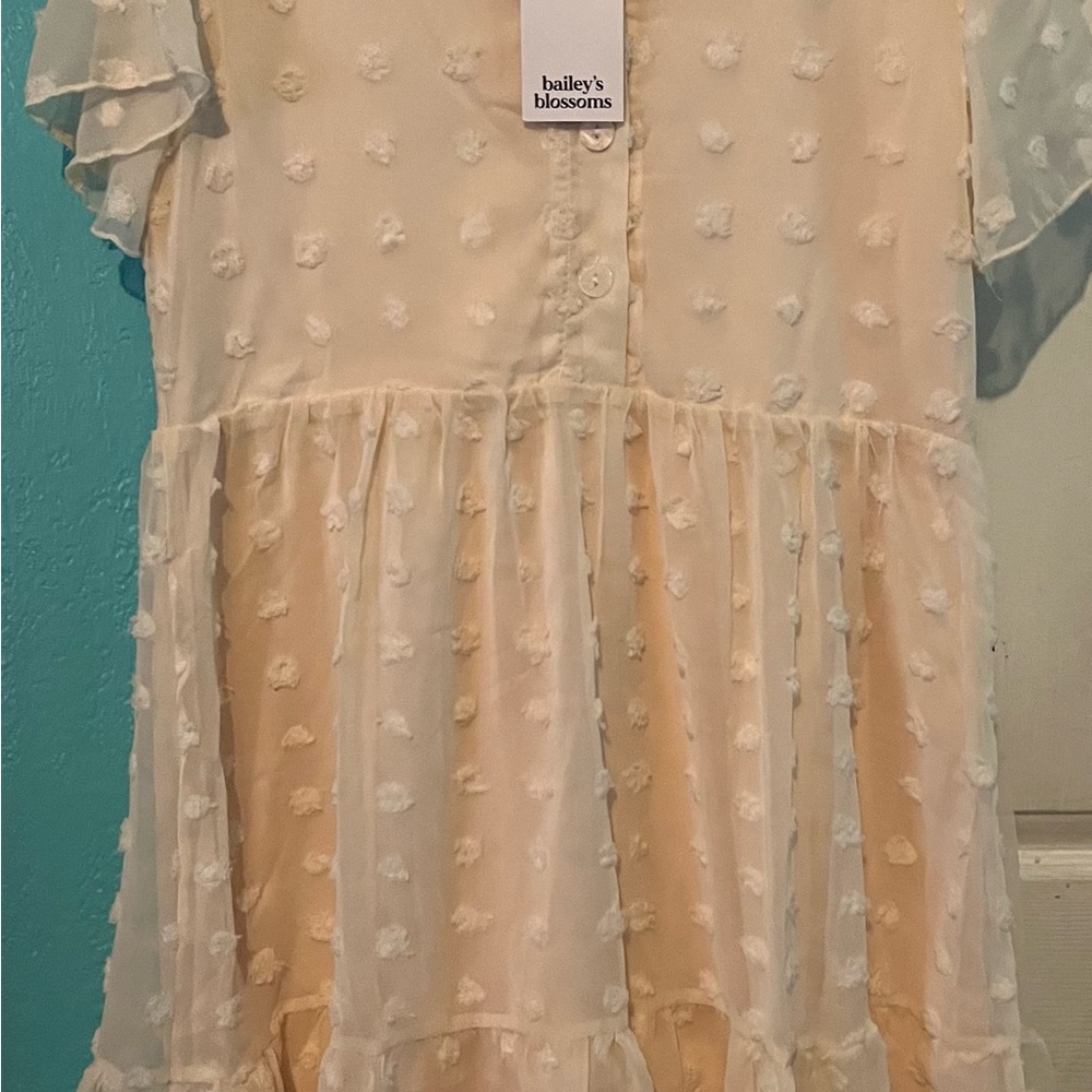 Bailey's Blossoms Cream Textured Dress mommy and me toddler size 2